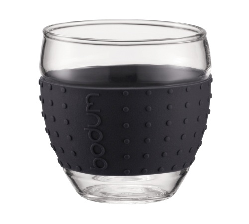 Onderstrepen Verleiden Productie 2x35cl Bodum Pavina glasses with black silicon band.