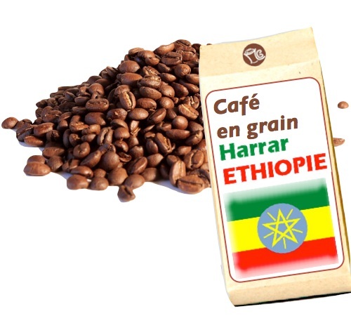 cafe en grains moka harrar ethiopie 1 kg