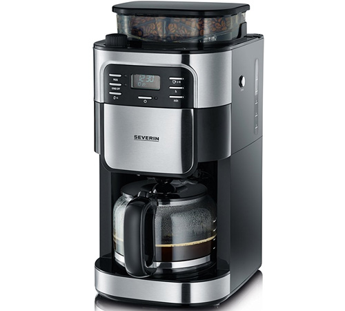 Machine à Café Cafetière Filtre Moulin Grains 10 Tasses Minuteur Thermos noir