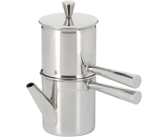 Ilsa Stainless Steel Neapolitan Drip Coffee Maker with Spout, 3 Cup
