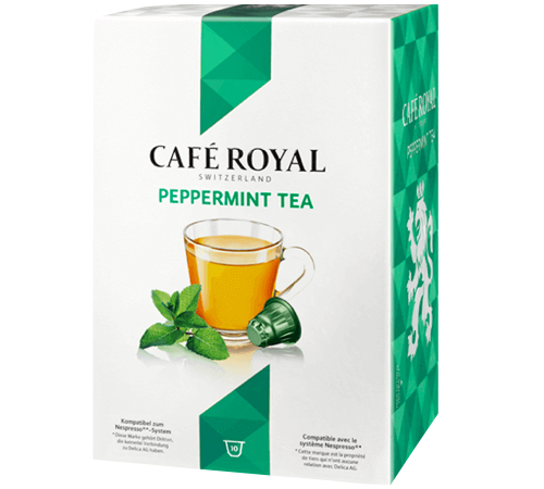 10 Capsules Pour Nespresso The Vert Menthe Cafe Royal