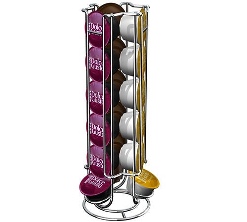 Porte-capsules avec tiroir Dolce Gusto - Porte-gobelet pour 72