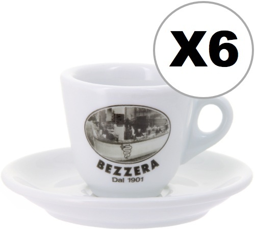 Bezzera Set of 6 Espresso Cups and 
