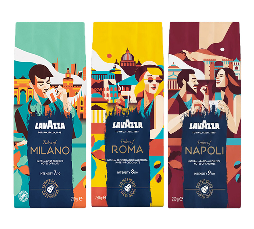 cafe en grain lavazza tales of roma 250g