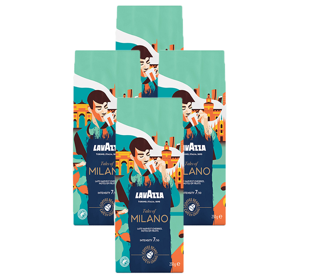 Lavazza Tales of Milano 250 g x 4 Kaffeebohnen 