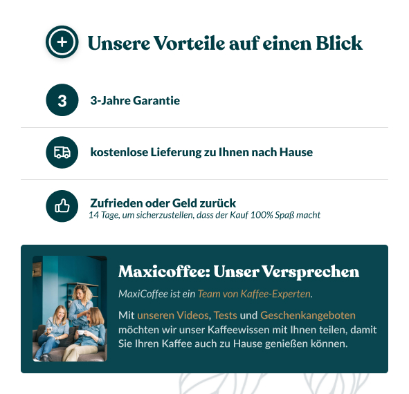 3 Jahre Garantie - Maxivorteile