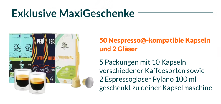 Nespressogeschenk und Gl&auml;ser