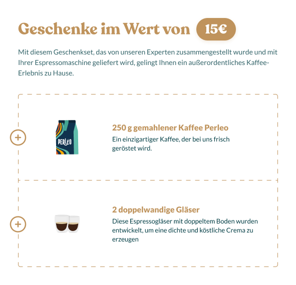 MaxiGeschenke 250 g Kaffee + espressoglaeser