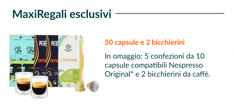 capsulee bicchieirni omaggio