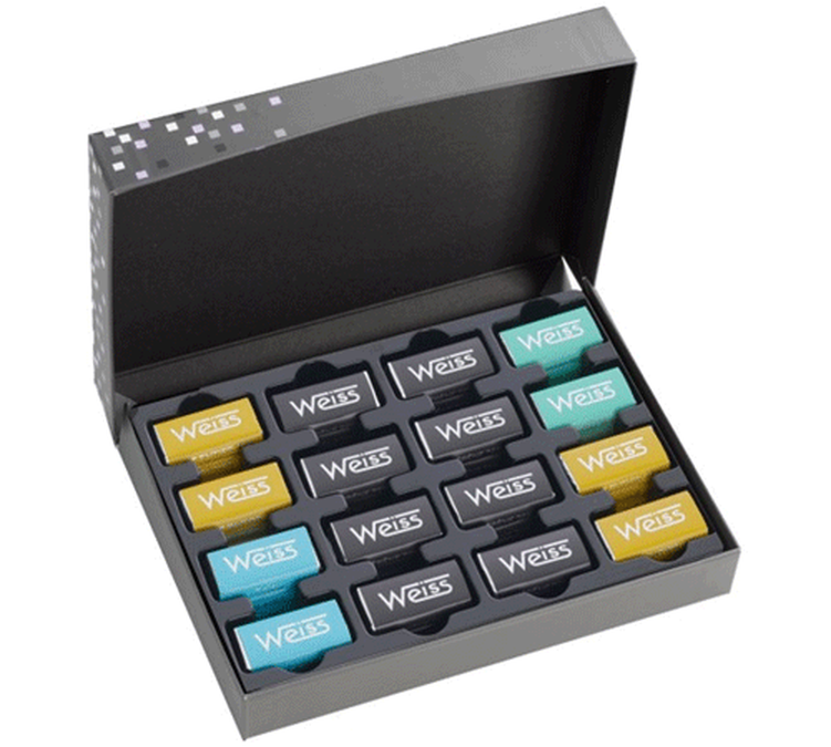 maison weiss scatola di 64 cioccolatini assortiti le haut chocolat