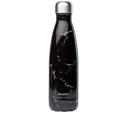 QWETCH insulated bottle in black marble colour - 500ml