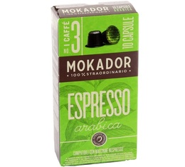 Arabica Mokador capsules x10 for Nespresso