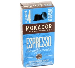 Decaffeinato Mokador capsules x10 for Nespresso