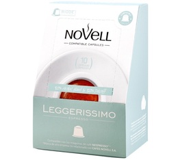 x 10 Leggerissimo capsules by Novell for Nespresso