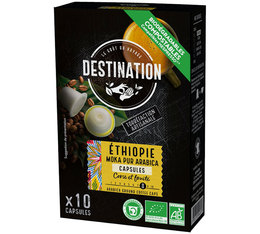 Capsules compostables compatibles Nespresso Moka Awasas Bio x10 Destination