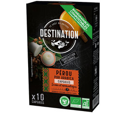 Destination Organic Coffee Pods Peru x 10 Nespresso capsules