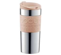 Bodum stainless steel insulated travel mug in beige - 350ml
