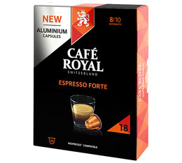 80 x CAFE ROYAL - ESPRESSO FORTE COFFEE - ALUMINIUM CAPSULES for the  NESPRESSO®* - SYSTEM - Intensity 8 | Switzerland