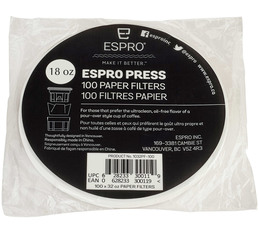 Filtres à café 18 oz - ESPRO - papiers ronds pour P7 - 53cl x100