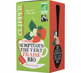 Thé Vert Fraise Sumptuous Bio & Equitable - 20 sachets - CLIPPER