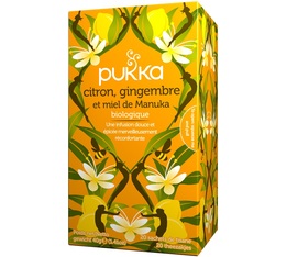 Infusion Citron, Gingembre et Miel de Manuka bio - 20 sachets - PUKKA