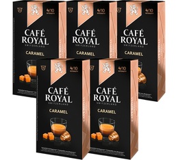 Pack of Caramel capsules by Caf� Royal 5x10 for Nespresso