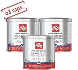 63 x Illy Iperespresso Classico Espresso Lungo capsules