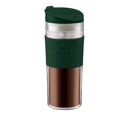 Mug de voyage plastique 45 cl vert sapin - couvercle clapet - Bodum