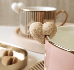 Zollette di zucchero a forma di cuore da agganciare canasuc