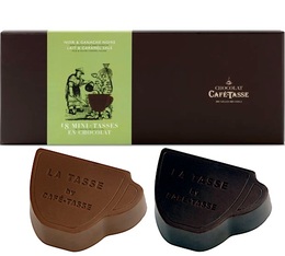 Café-Tasse Box of 18 Milk and Dark Chocolate Mini Cups - 200g