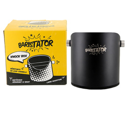 Knock box BARISTATOR en acier inoxydable noir