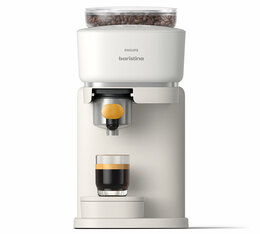 Machine expresso broyeur PHILIPS Baristina BAR300/03 blanche porte-filtre jaune