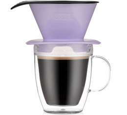 Bodum Pour Over Coffee Dripper with Double Wall Mug Verbena - 35cl