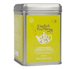 Organic Lemongrass Ginger and Citrus Infusion - 100g loose leaf in metal tin - English Tea Shop