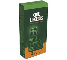 Café Liégeois Subtil coffee Nespresso® compatible capsules x 10