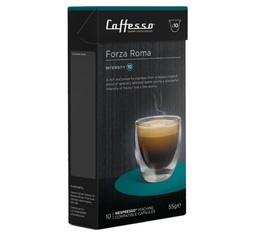 Forza Roma x 100 Caff� Caffesso capsules compatible with Nespresso