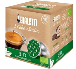 Organic Arabica/Robusta Mokespresso Bialetti capsules x16