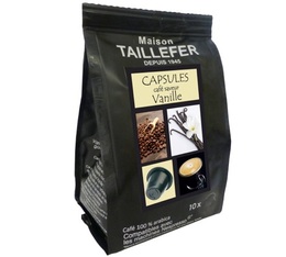 Vanilla flavoured capsules x10 Taillefer for Nespresso