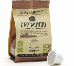 x10 Organic & Biodegradable Planadas CapMundo capsules for Nespresso