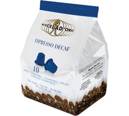 Capsules Espresso Decaf�in� x10 Miscela d'Oro pour Nespresso