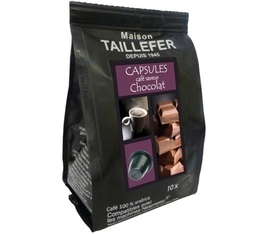 Chocolate flavoured coffee capsules x 10 Maison Taillefer for Nespresso