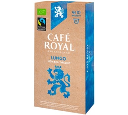 Caf� Royal Lungo 100% Organic/Fairtrade capsules x10 for Nespresso