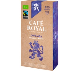 x10 100% Organic/Fairtrade Owemba capsules by Caf� Royal for Nespresso