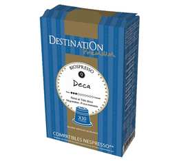 Destination Decaffeinated organic coffee capsules for Nespresso x 10