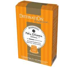 Destination Biospresso Moka Sidamas organic coffee capsules for Nespresso x 10
