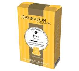 Destination Biospresso Peru organic coffee capsules for Nespresso x 10