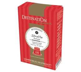 Destination Biospresso Stretto organic coffee capsules for Nespresso x 10