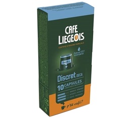 x10 Discret Natural Decaf capsules by Caf� Li�geois compatible with Nespresso� machines