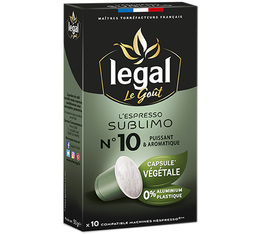 10 capsules végétales Sublimo - LEGAL  compatibles Nespresso®
