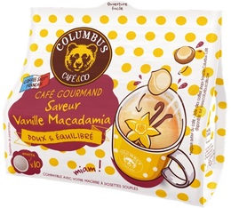 Macadamia Vanilla flavour soft coffee pods x10 - Columbus Caf� & Co